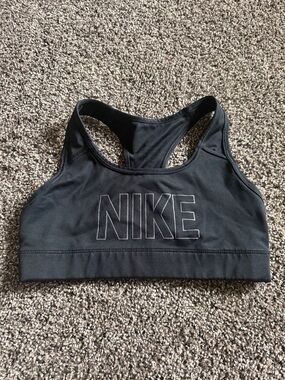 Nike Black Logo Racerback Sports Bra